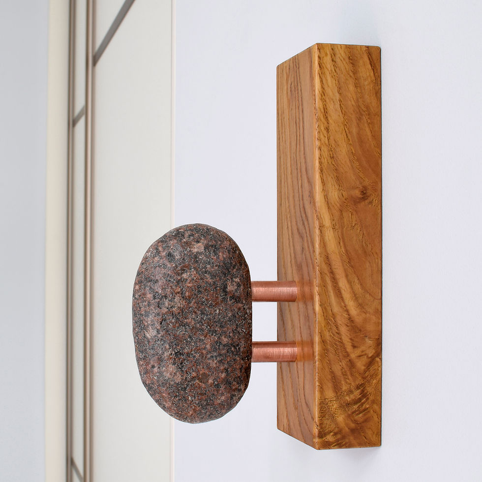 Miniatura: stone hook for beach house, coastal wall hook hanger, stone coat hook for entryway, stone wall coat hanger