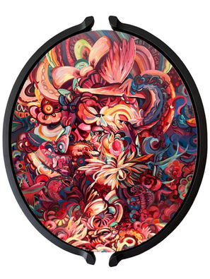 2026, 37in x 30.75in mixed media on panel, custom oval frame 
$11800