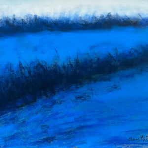 'Blissful Blues', Soft Pastels on Pastelmat, 30 x 40cm (Unframed)