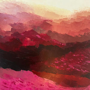 'Red Onyx'-Mineral Series , Oil on Canvas, 50 x 50cm (Unframed)