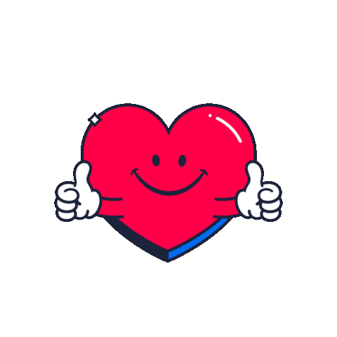 Heart with thumbs up sticvker