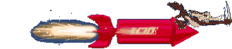 Acme rocket with Wile E. Coyote