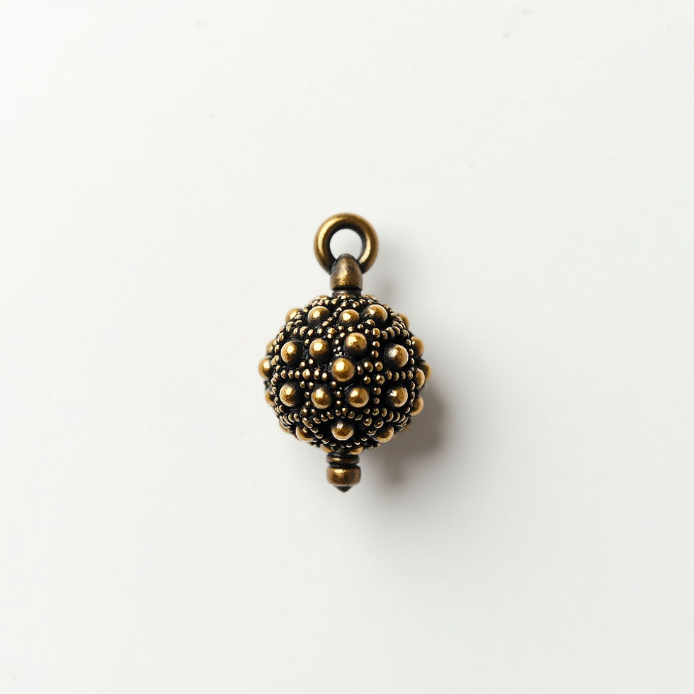 Metalwork Beaded Charm