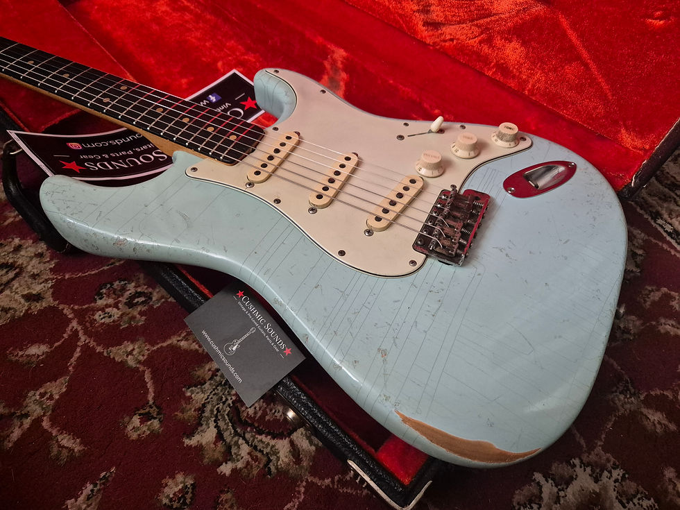 Thumbnail: ☆SOLD☆ Fender Stratocaster 1963 Sonic Blue Body Refin/Restoration