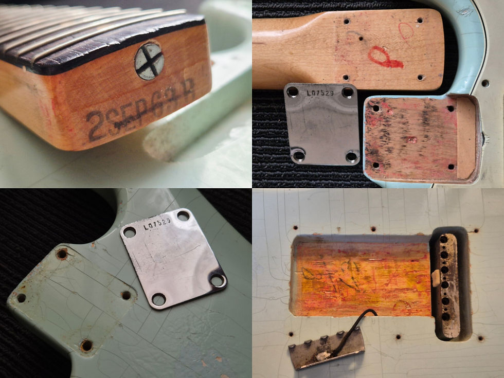 Thumbnail: ☆SOLD☆ Fender Stratocaster 1963 Sonic Blue Body Refin/Restoration