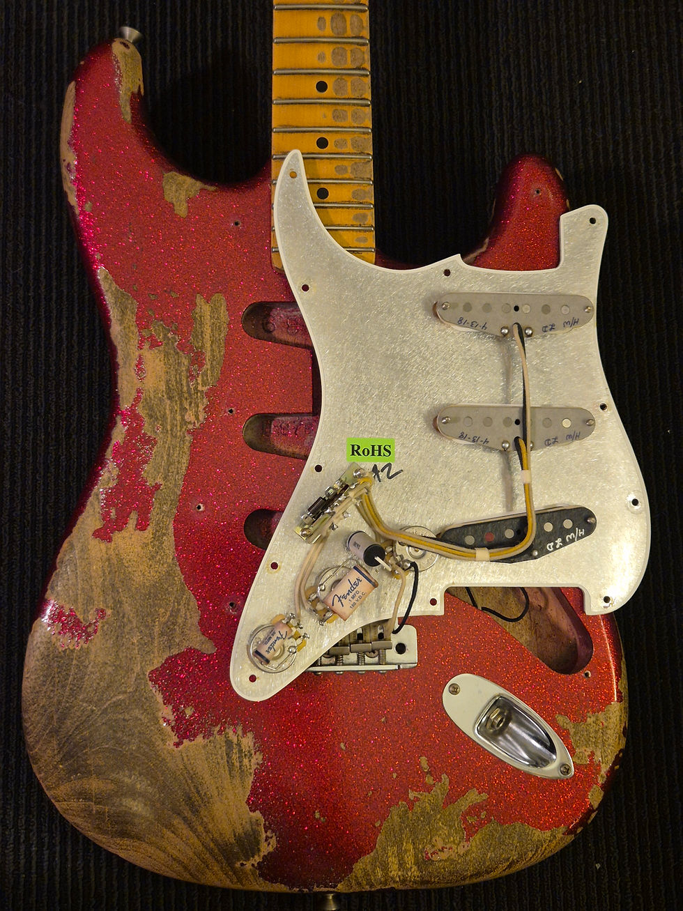 Thumbnail: Fender Custom Shop #38 Ltd '68 Stratocaster Heavy Relic Aged Red Sparkle 2018