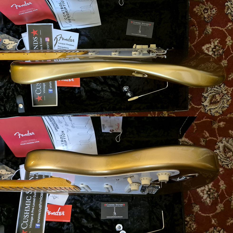 Thumbnail: ☆SOLD☆ Fender Lincoln Brewster Stratocaster Aztech Gold 2021