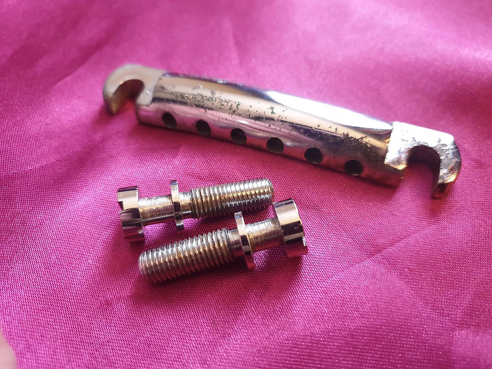 Thumbnail: ☆SOLD☆ Gibson Stop Tailpeice Vintage 1970 Aluminium Chrome Plated