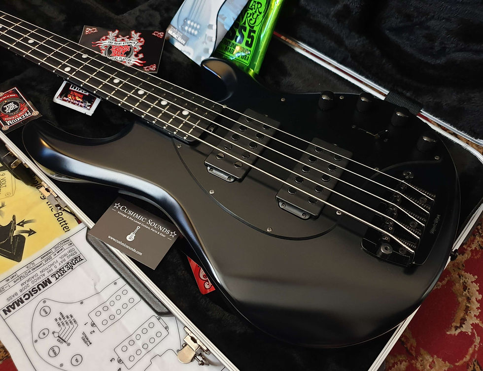 Thumbnail: ☆SOLD☆ Ernie Ball Music Man StingRay 5 HH Stealth Black 2012