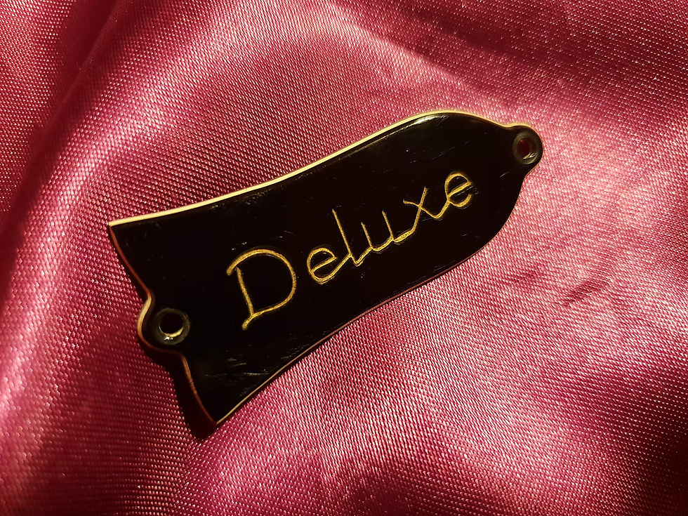 Thumbnail: ☆SOLD☆ Gibson Truss Rod Cover Les Paul Deluxe 1970 3 ply Genuine Vintage