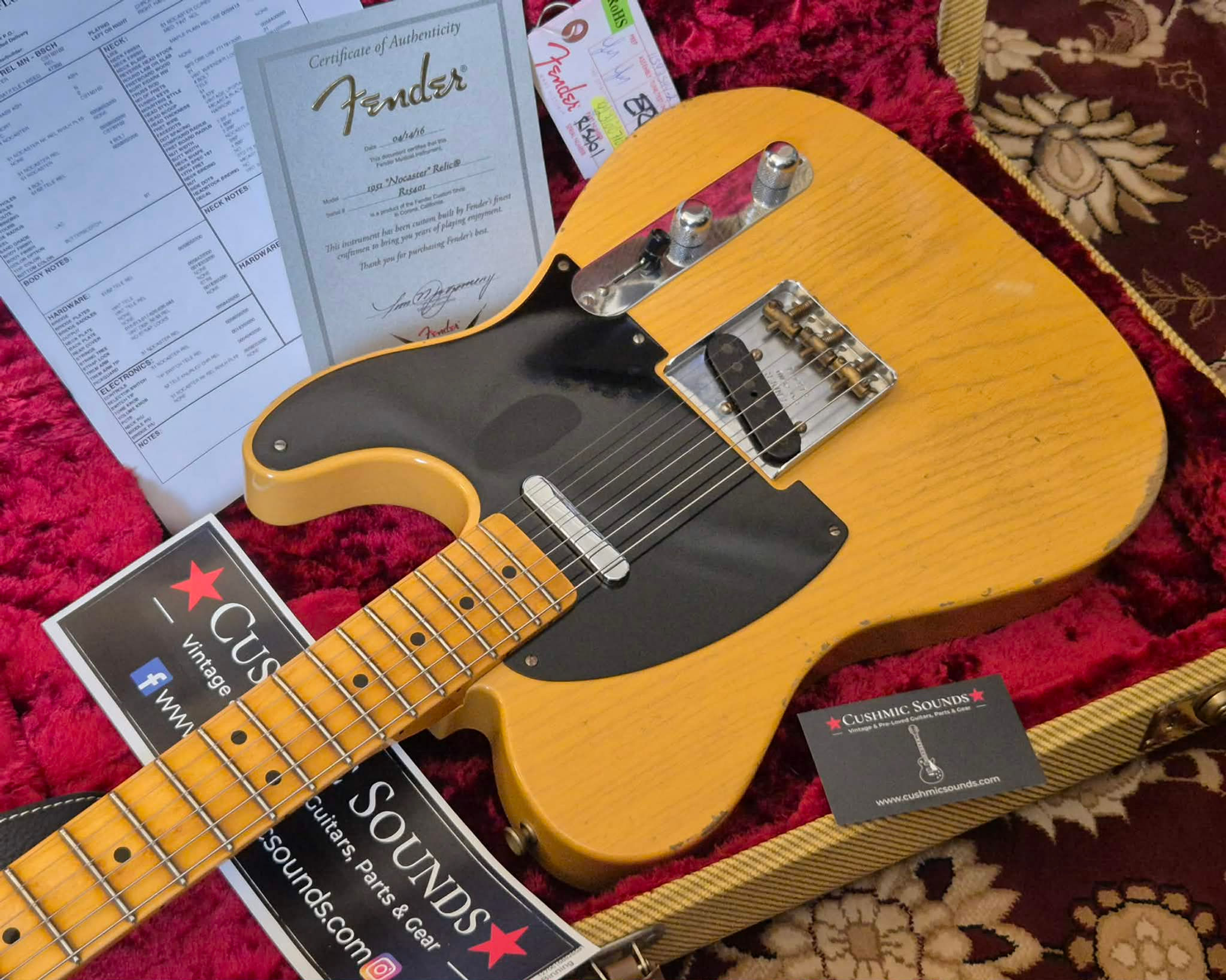 Fender Custom Shop 1951 "Nocaster" Relic Butterscotch 2016