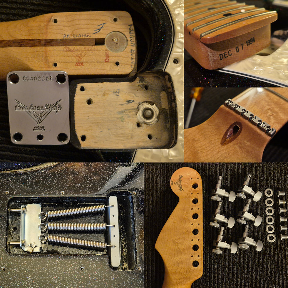 Thumbnail: Fender Custom Shop American Classic Stratocaster Black Holoflake 1994