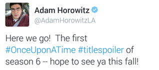 The title of the first episode of 6th season of OUAT is released!!!