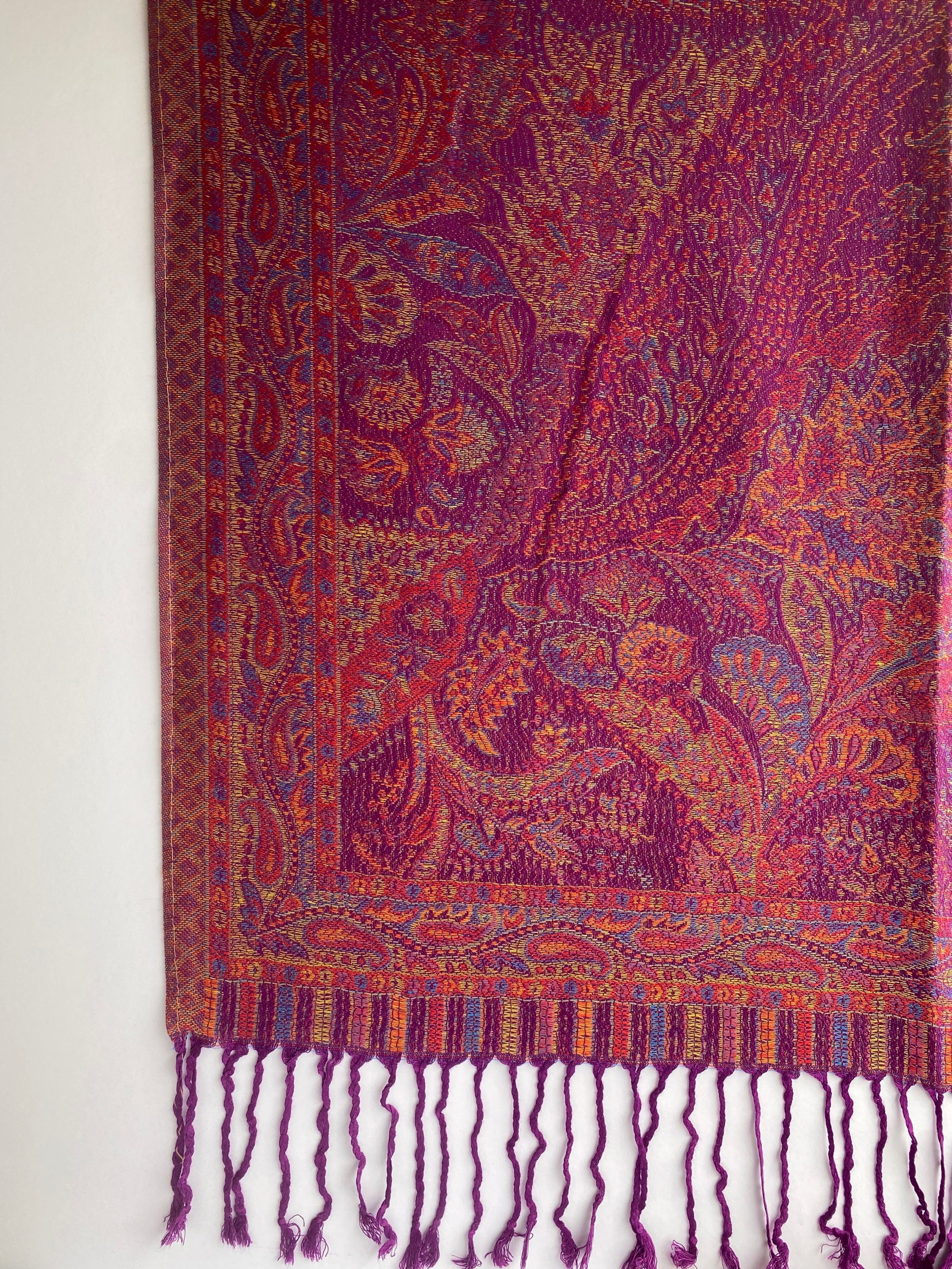 Purple patterned pashmina (2)