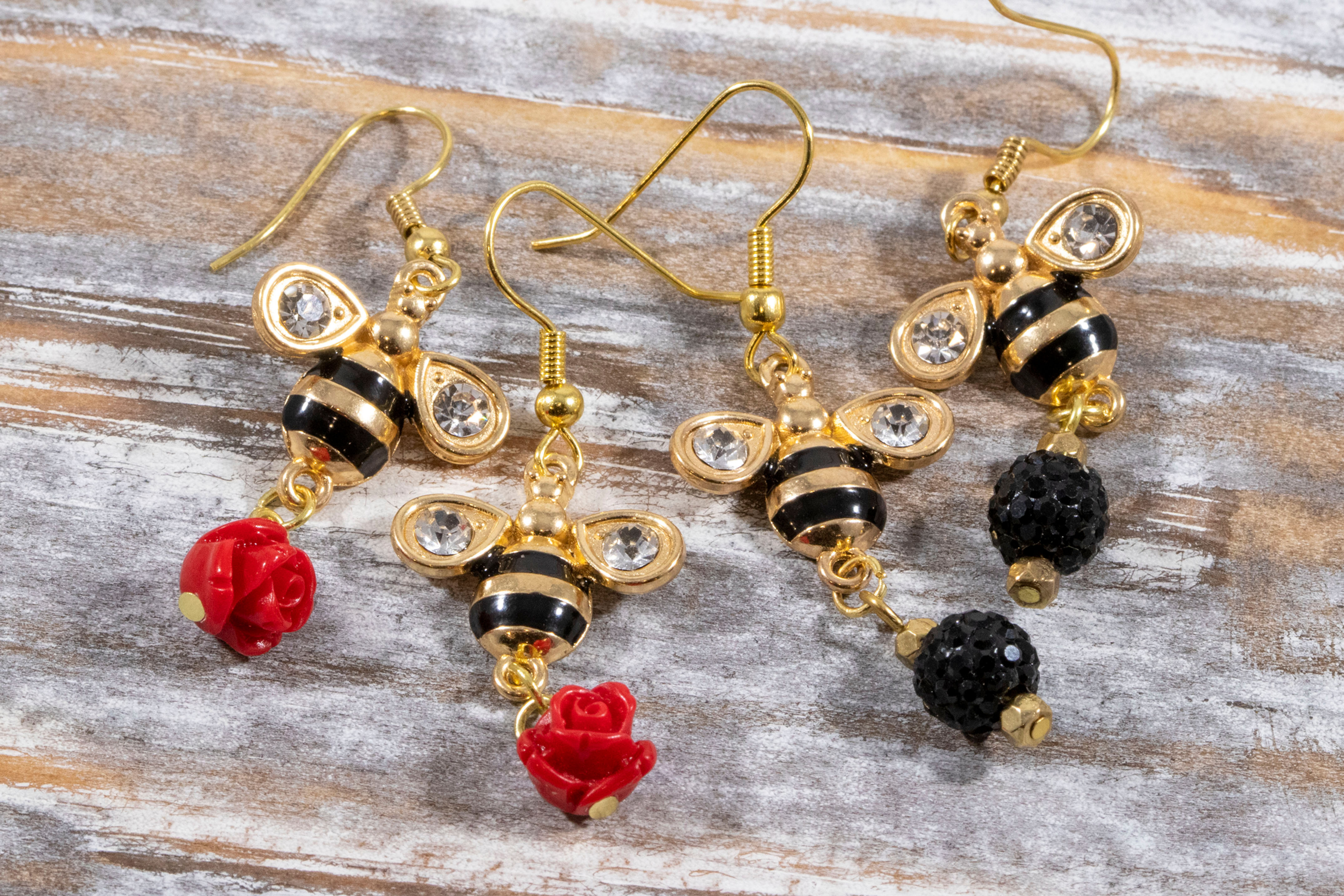 Golden Honeybee Earrings