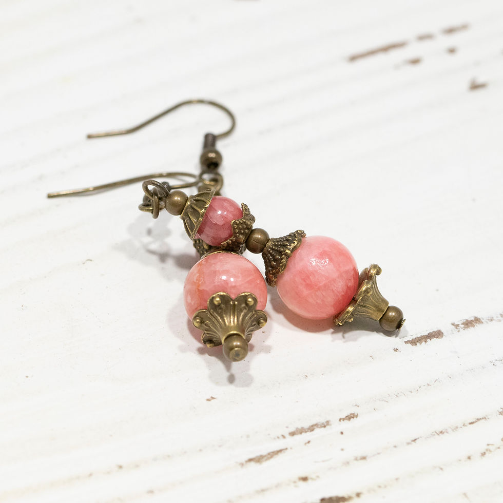 Thumbnail: Bohemian Stone Drop Earrings