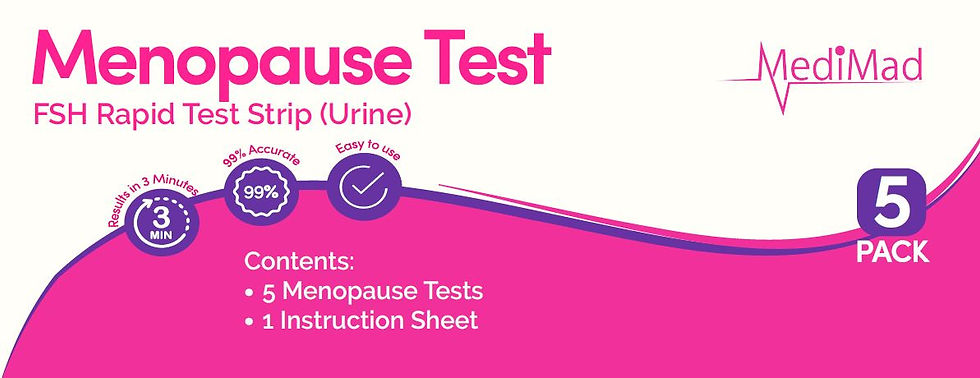 Thumbnail: Menopause Test Kit – 5 Tests - at Home FSH Hormone Testing for Women, Fast & 99%