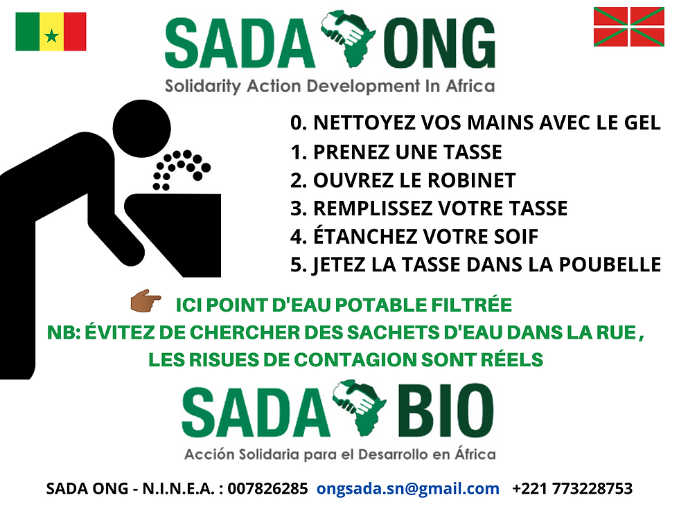 Deuxième Phase : PROGRAMME DE DISTRIBUTION DE FILTRES À EAU AUX POSTES DE SANTÉ DE RUFISQUE