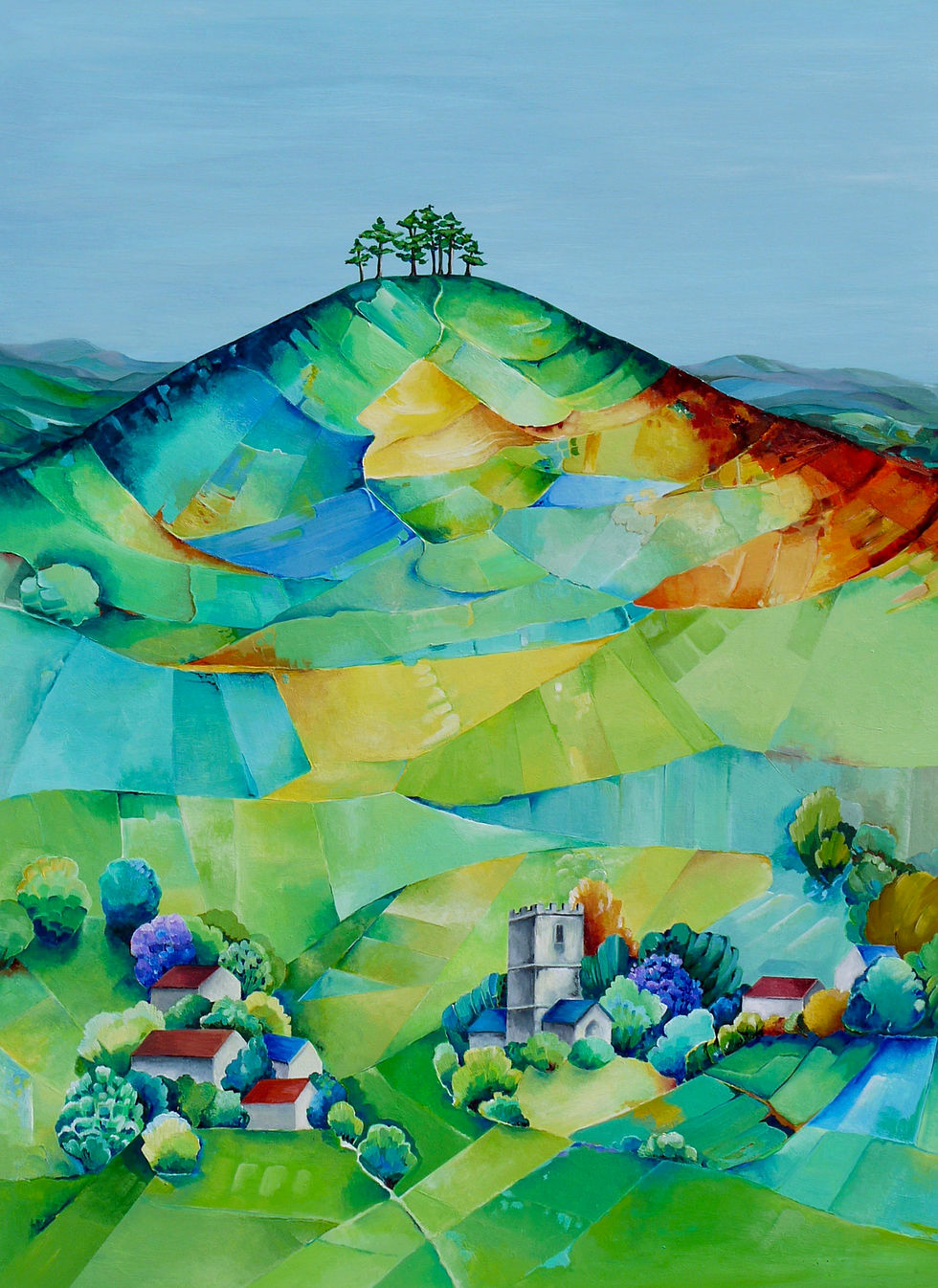 Lilac Time, Colmers Hill - Greetings Card