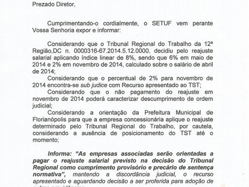 SETUF orienta empresas para que cumpram os 2%