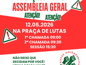 PROPOSTA PATRONAL REJEITADA E NOVA ASSEMBLEIA SERÁ NA TERÇA, 12/05