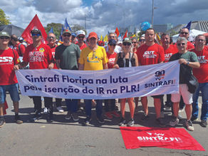 Sintrafi marcou presença na Marcha da Classe Trabalhadora