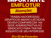 COMUNICADO AOS EX-TRABALHADORES DA EMFLOTUR