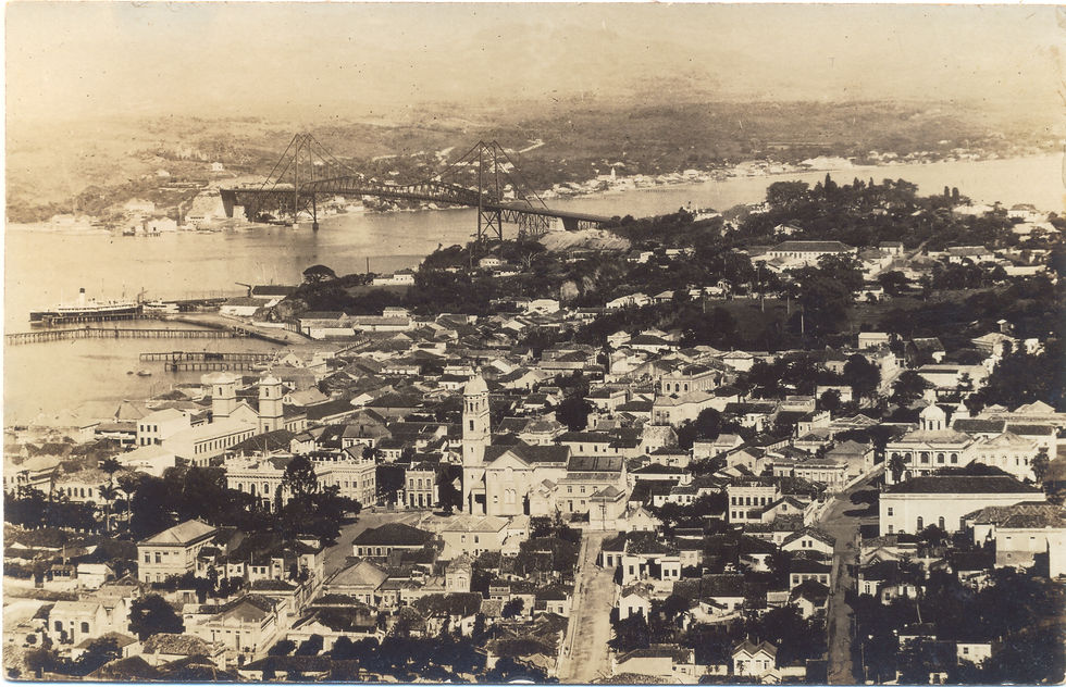 Vista geral de Florianópolis, 1948 (Fonte IHGSC)
