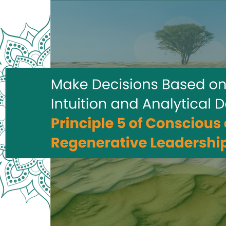 Making Decisions Based on Intuition and Analytical Data - Principle 4 of Conscious & Regenerative Leadership