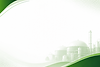 Faded industrial plant with green curved borders.