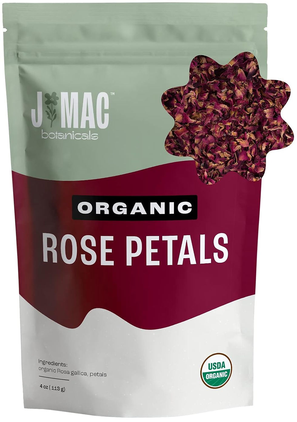 Organic Rose Petals by J MAC BOTANICALS, organic