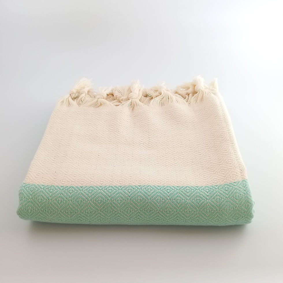 Thumbnail: Peshtemal / Turkish Towel - Diamond - Turquoise (Wholesale)