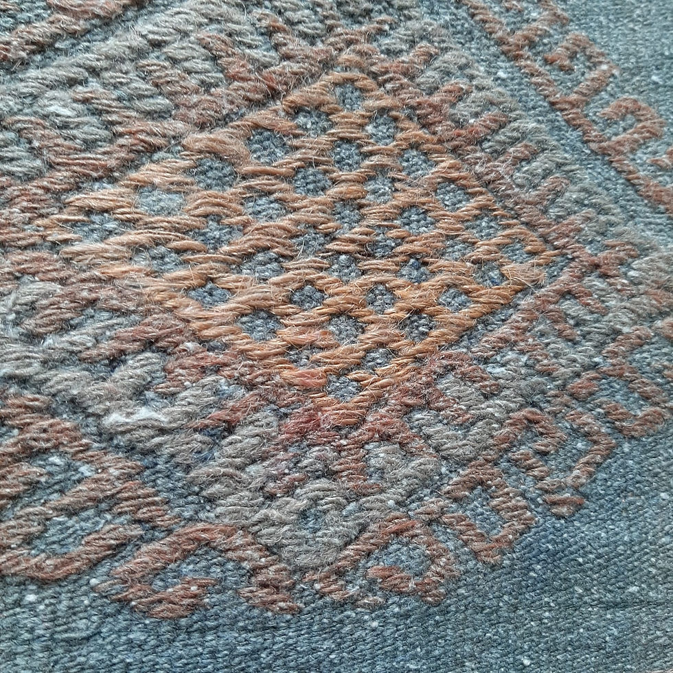 Hand Woven Kilim Blue 40cmx40cm Cushion Cover