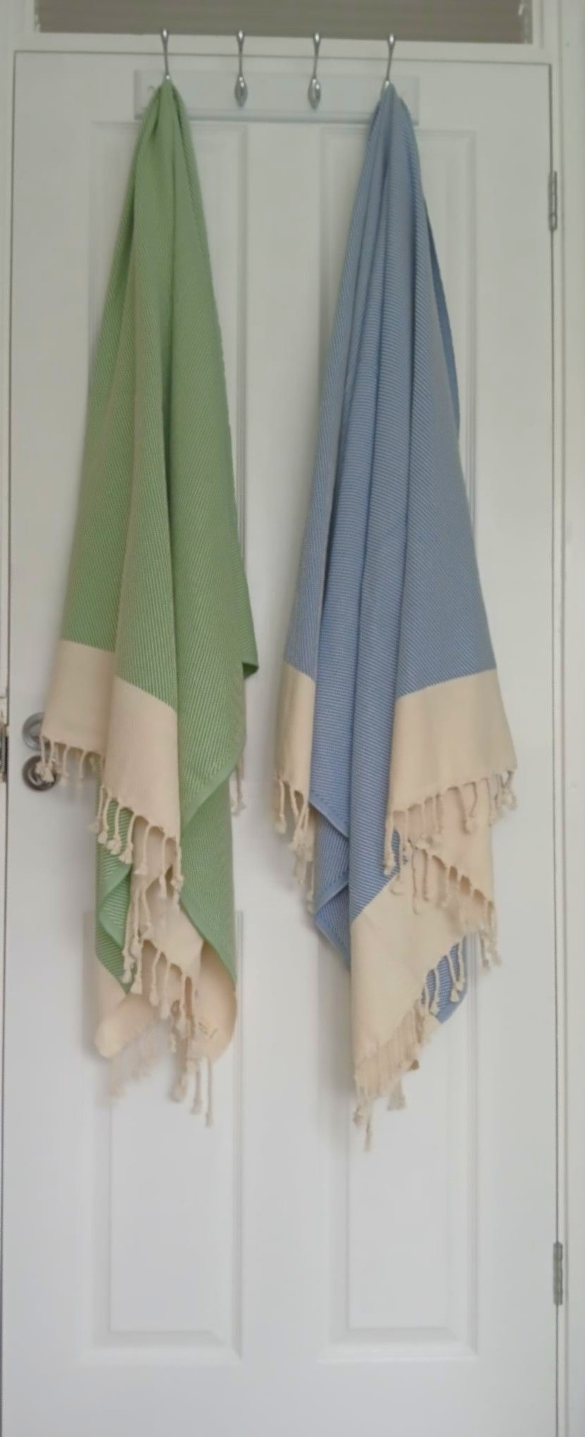 Thumbnail: "Quick-dry" Turkish Bath / Beach Towel "Peshtemal" - Serenity / Blue