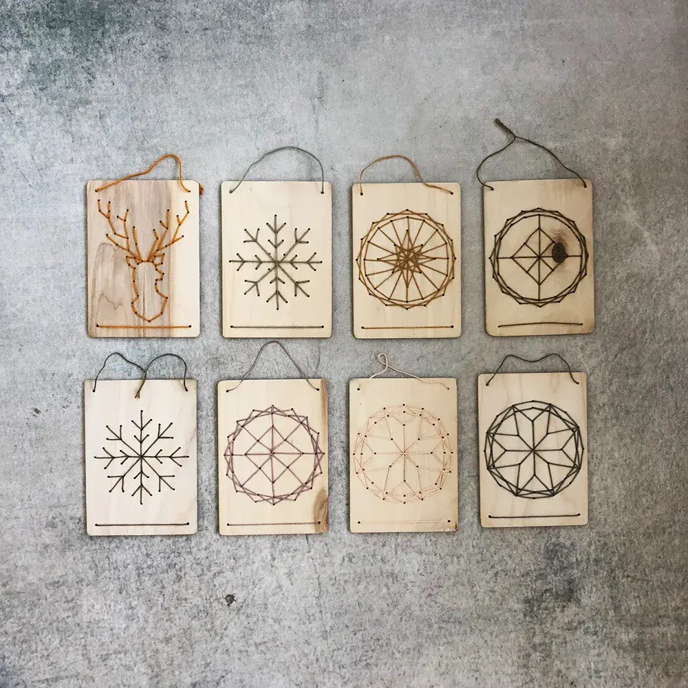 מלבן עץ רקום