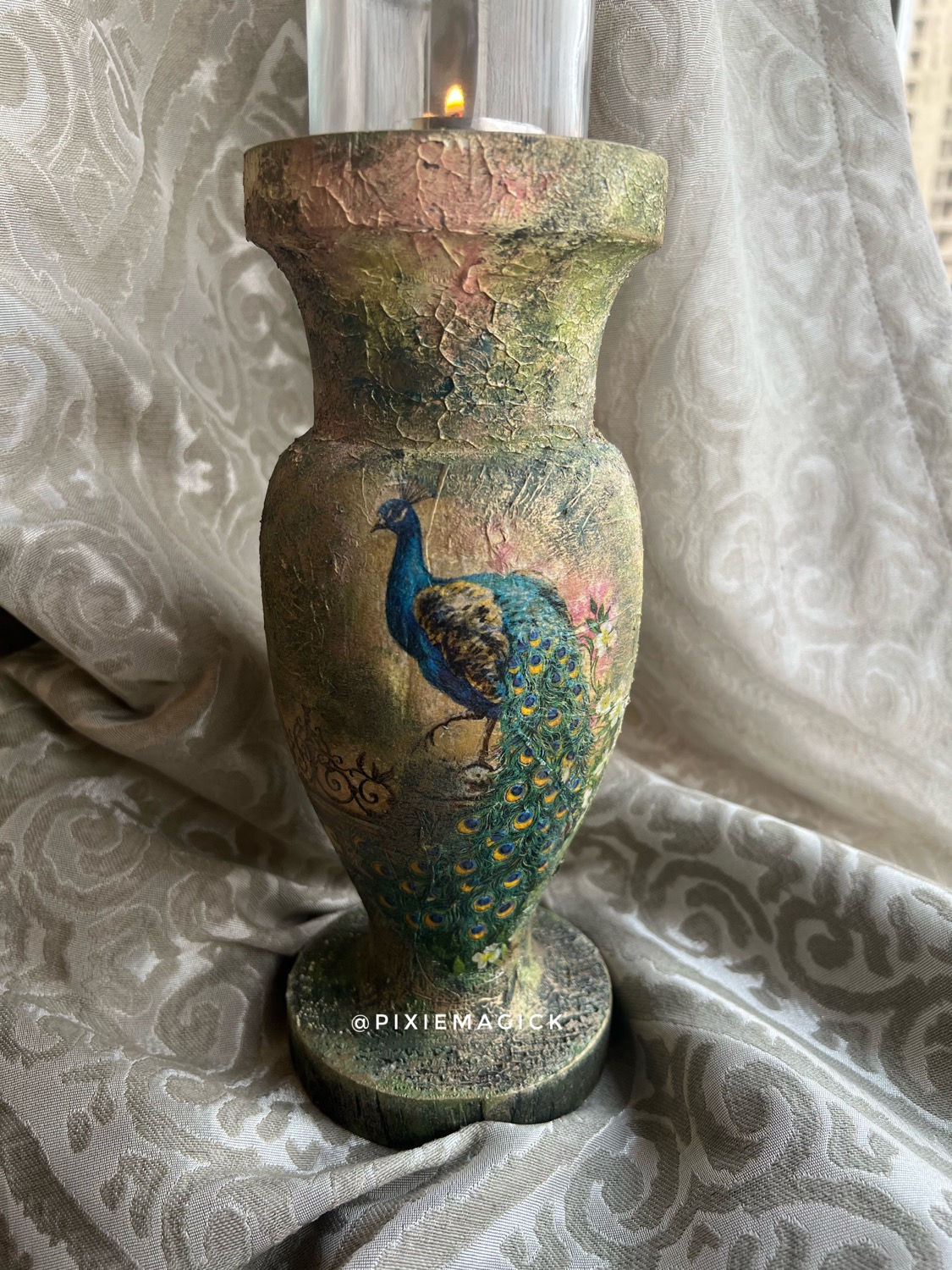 Peacock vase