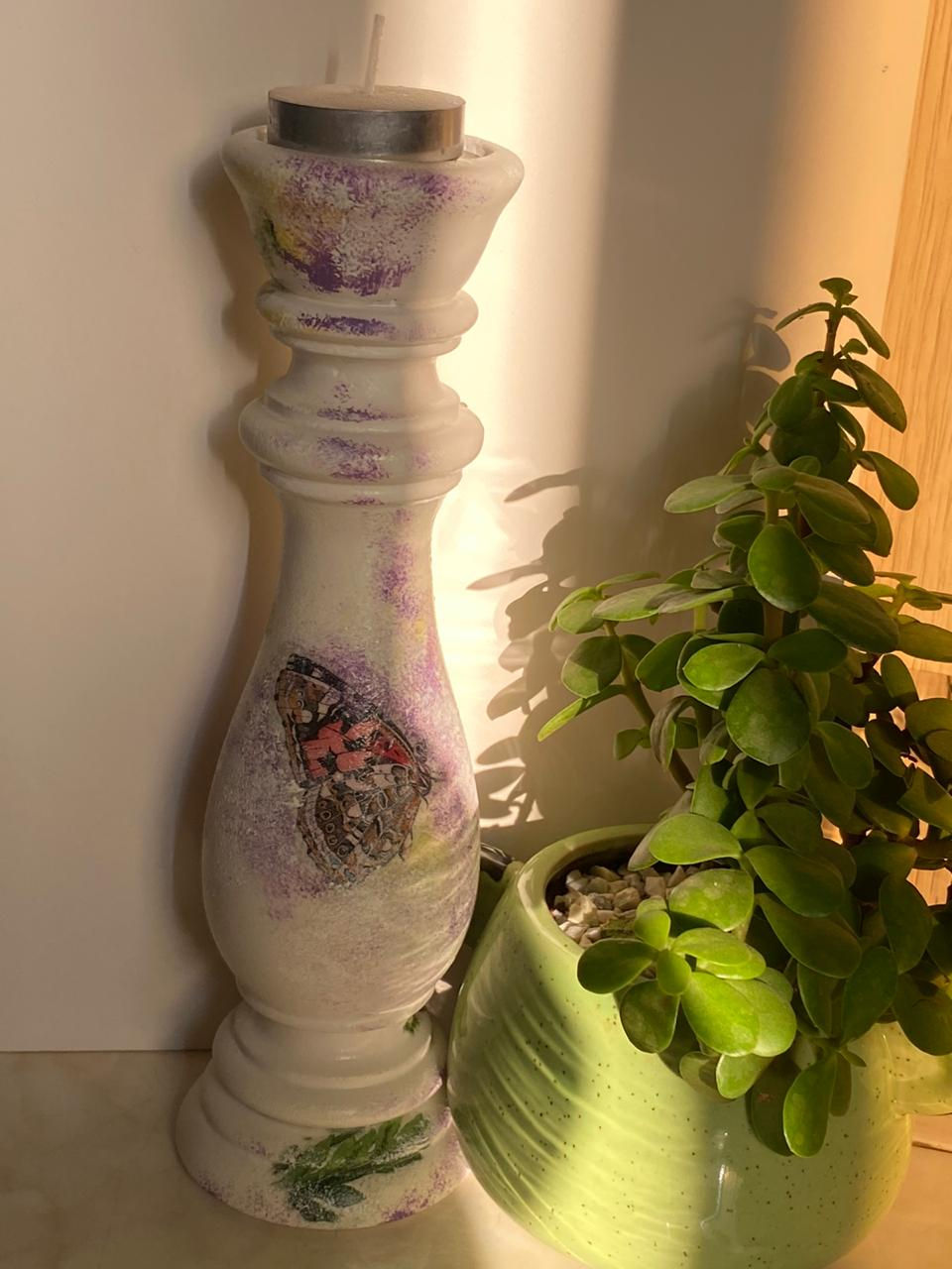Decoupage Candle stand