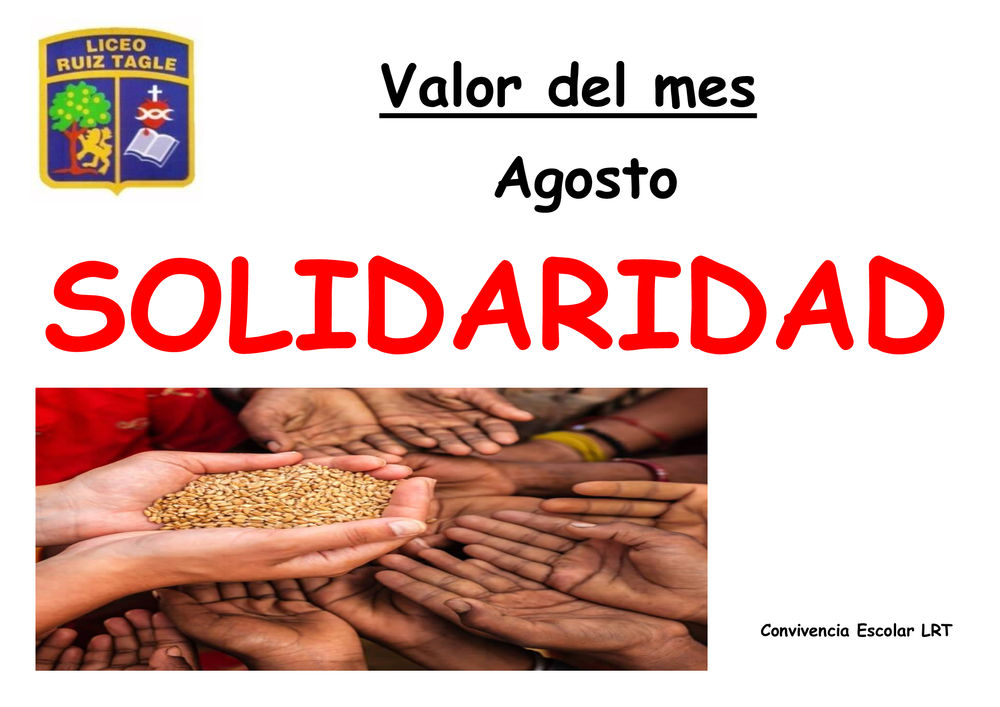 VALOR DEL MES DE AGOSTO