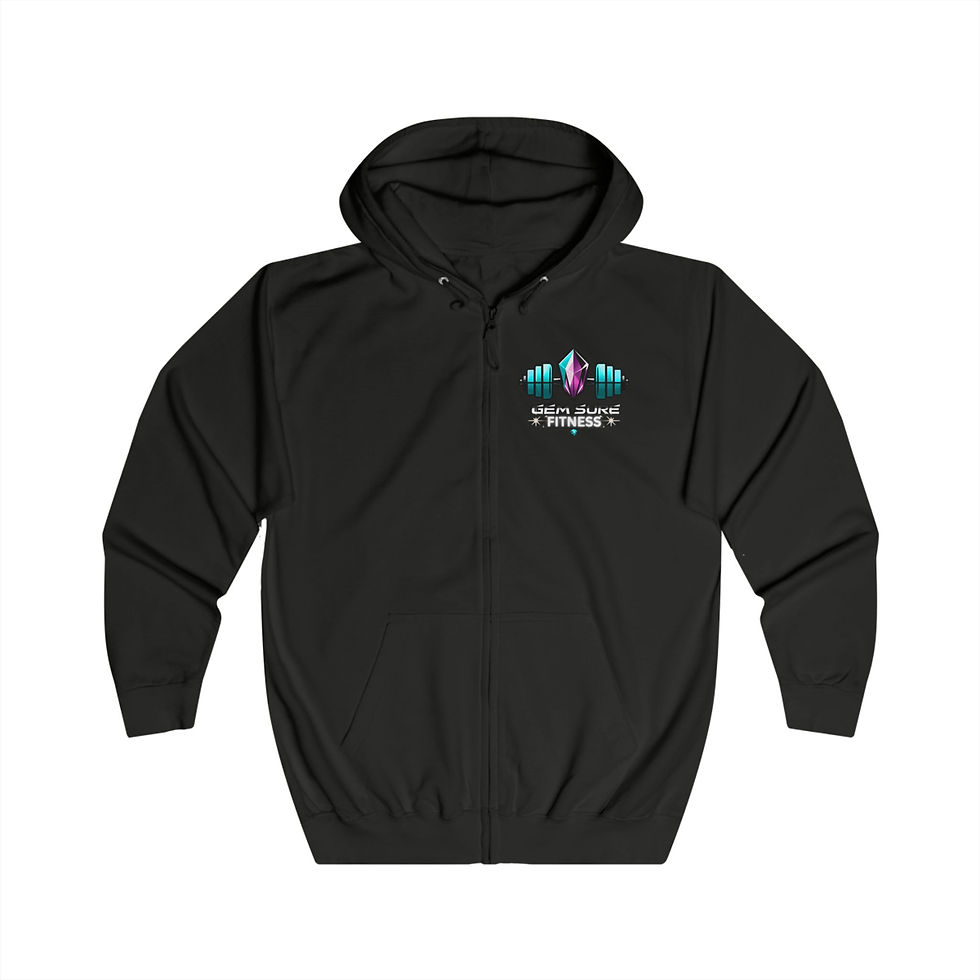 Thumbnail: Fitness Core Zip Hoodie — "Train Your CORE" Motivational Gym Jacket