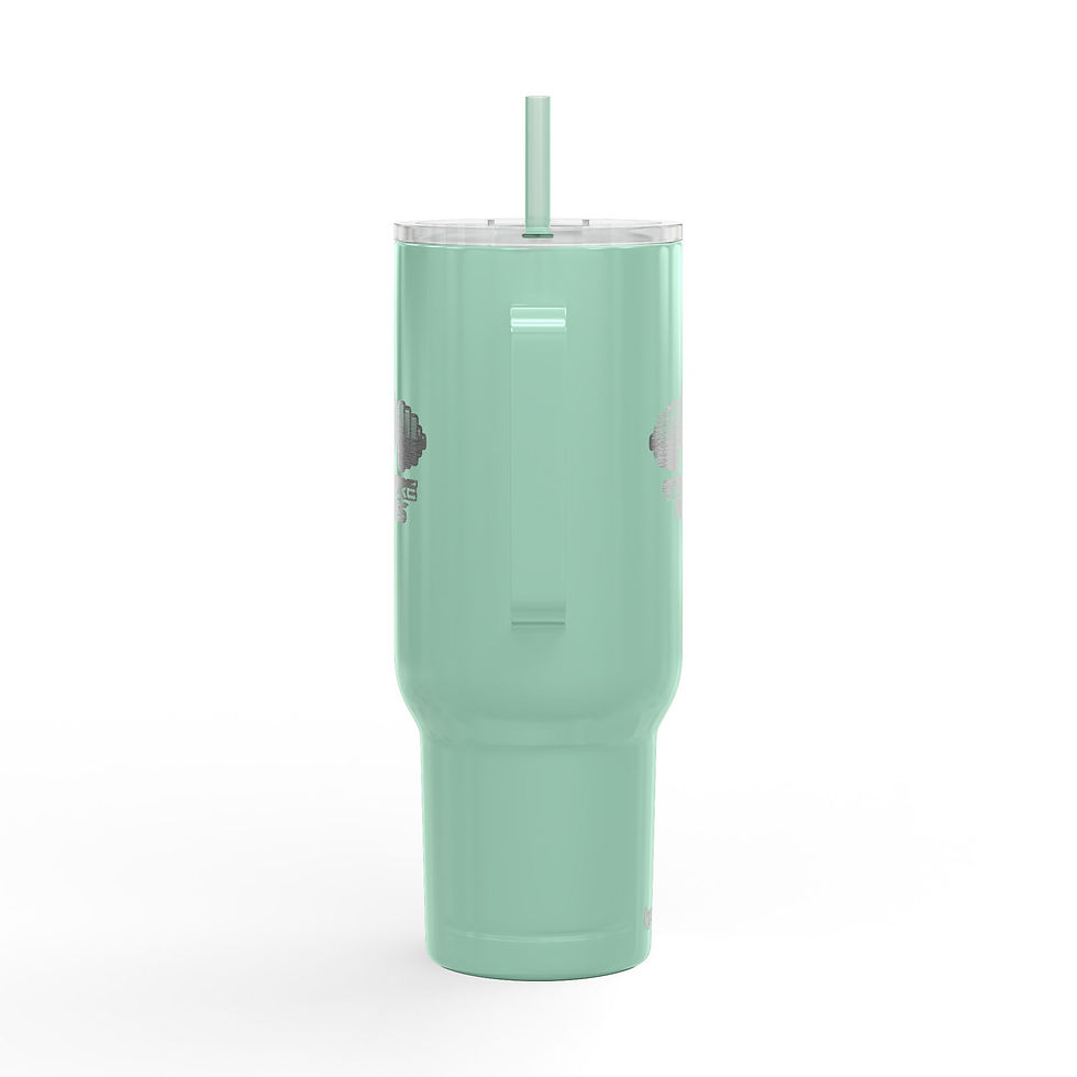 Thumbnail: 40oz Engraved Insulated Tumbler – Fitness Barbell Logo with Lid & Straw