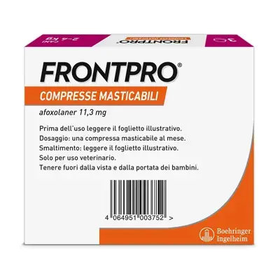 Miniatura: Frontpro Contro Pulci E Zecche Per Cani 2-4 Kg 3 Compresse Masticabili