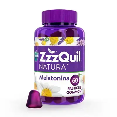 ZzzQuil Natura, Melatonina, Integratore Per Dormire, con Melatonina pura ed Estr