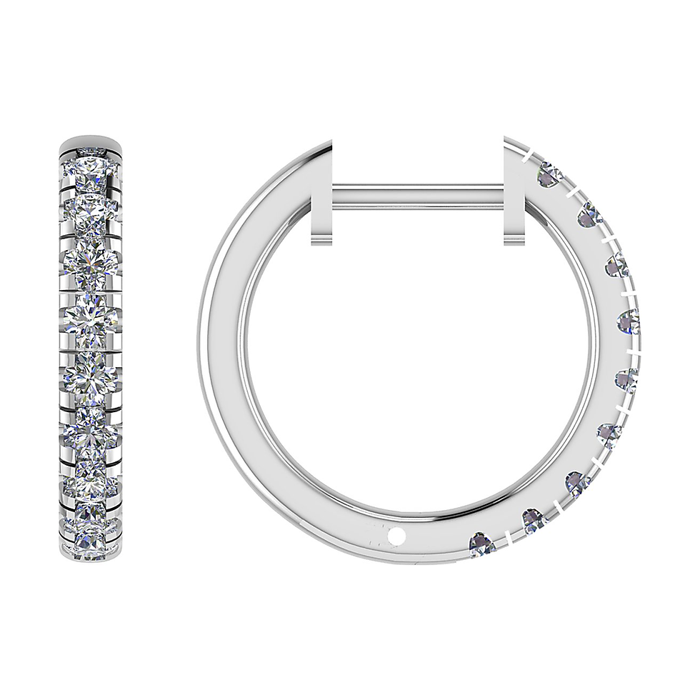 Thumbnail: Classic Diamond Hoop Earrings