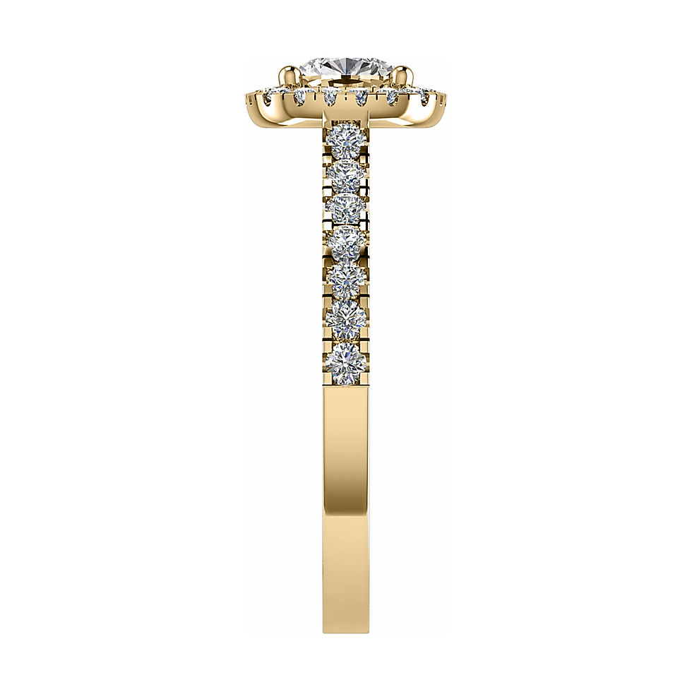 Thumbnail: Cushion Halo w/ hidden Diamond Gallery