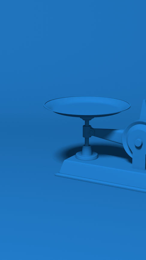 A figure of a blue scale against a blue background creating a silhouette with shadows.