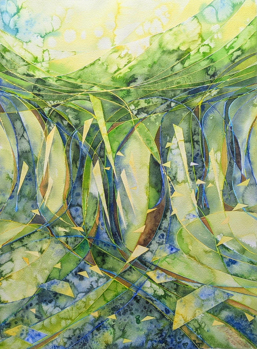 forest floor abstract watercolor