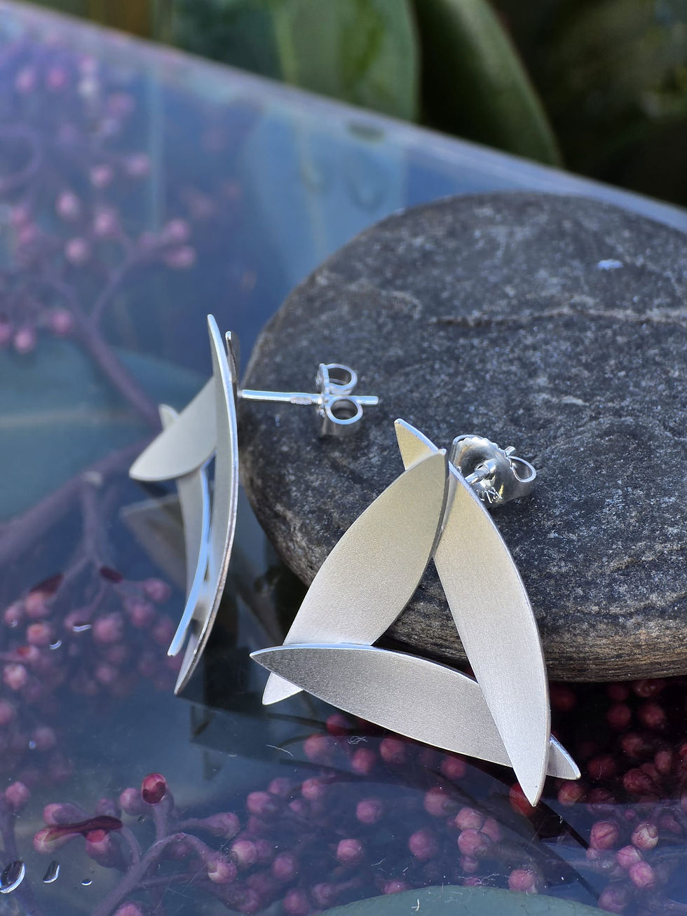 Thumbnail: Sterling Silver Harmony Stud Earrings