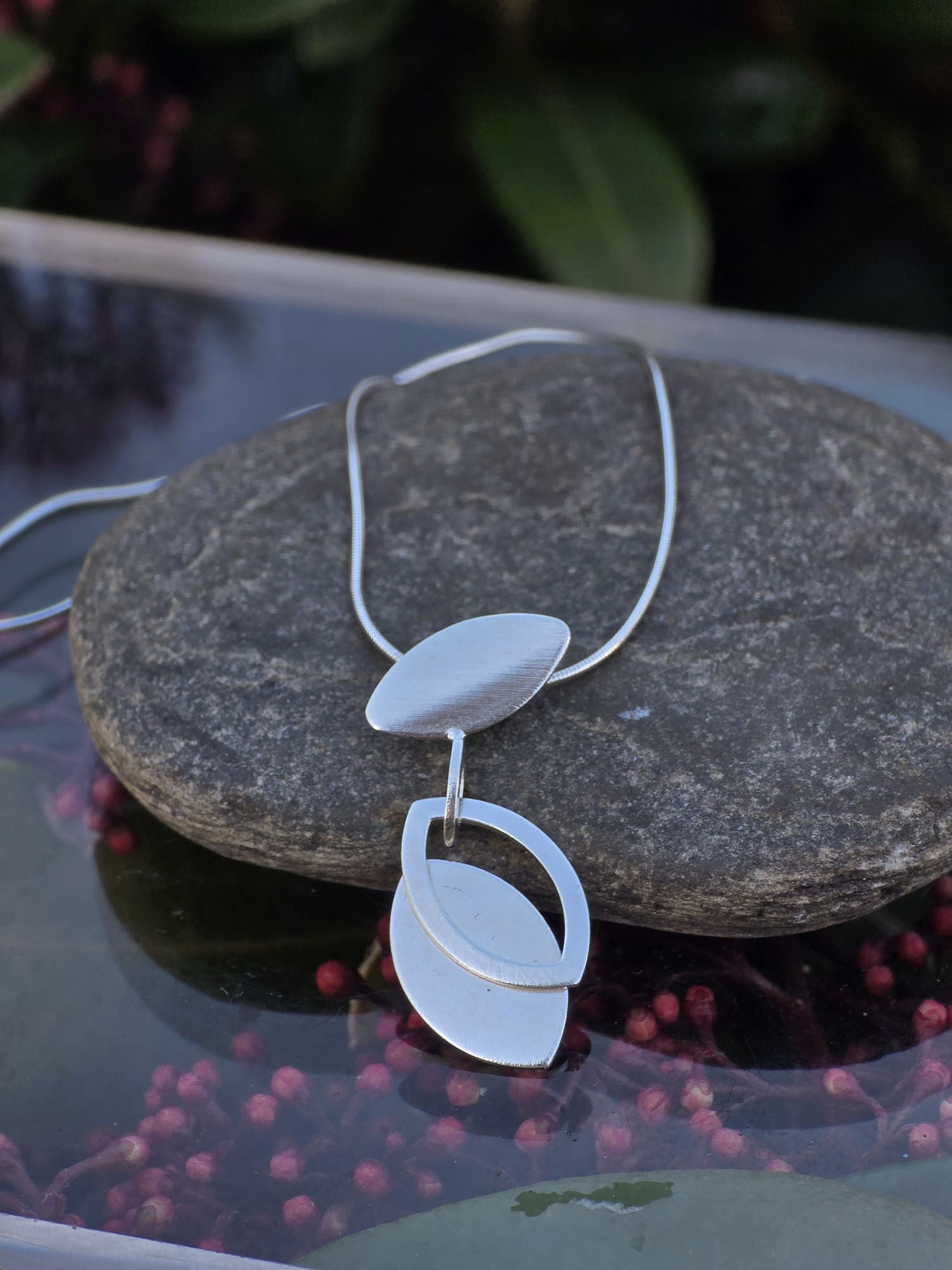 Sterling Silver Almond Pendant