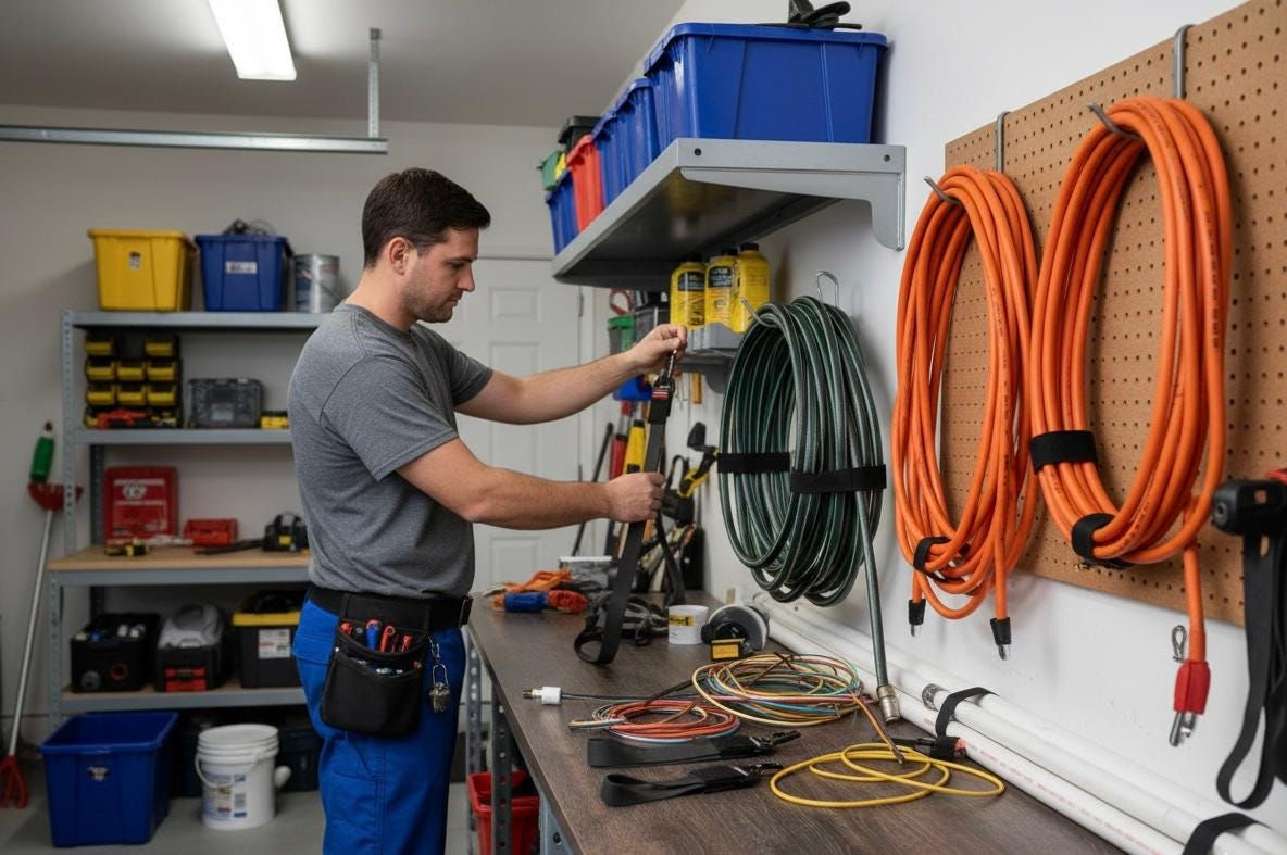 Industrial Grade Rubber Utility Straps for Electricians, 9-Pack Assortment