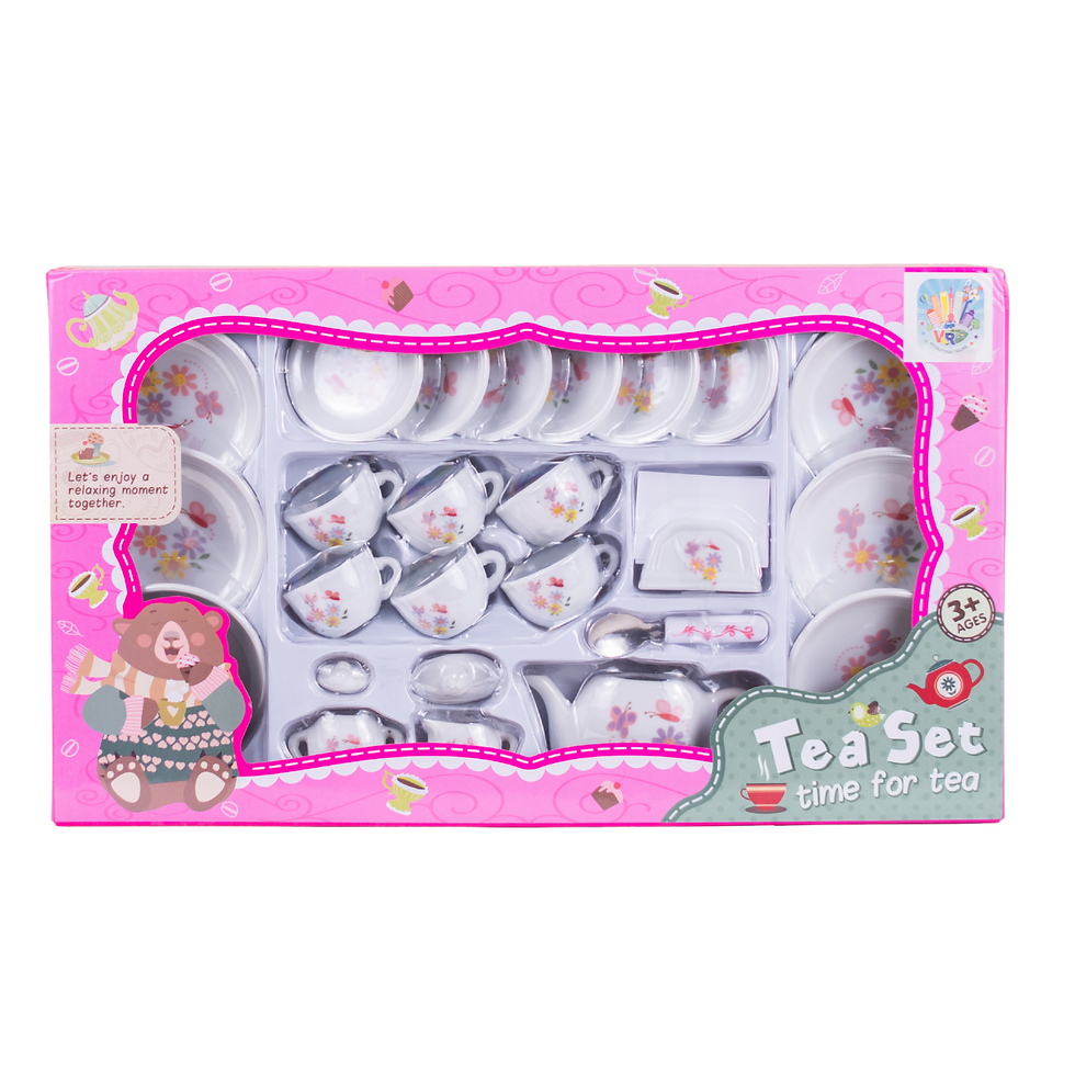 Miniatura: Juego de té porcelana mediano